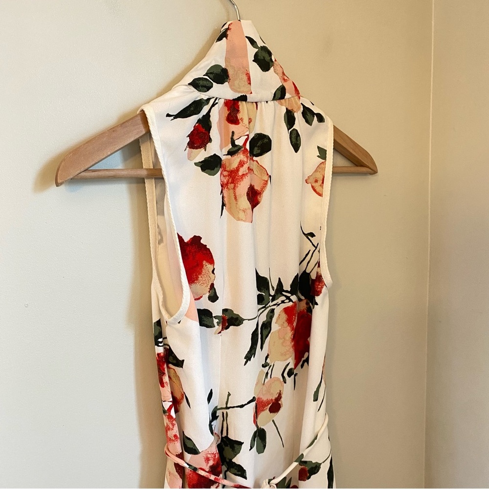 Wilfred floral Sleeveless draped V-Neck Dress - Picture 5 of 11